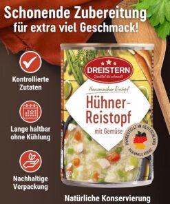 Vedere alternativă la Eintopf de pui cu orez si legume Dreistern 400 ml