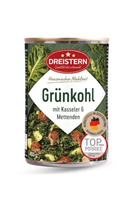 Dreistern Grunkohl, varza creata (kale) cu friptura de porc si carnati 400g