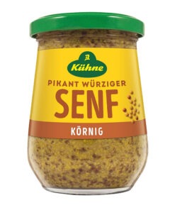 Mustar picant Kuhne Kornig (cu boabe intregi) 250 ml