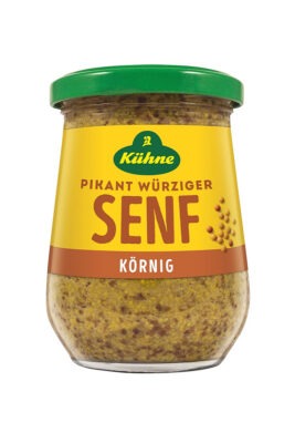 Mustar picant Kuhne Kornig (cu boabe intregi) 250 ml