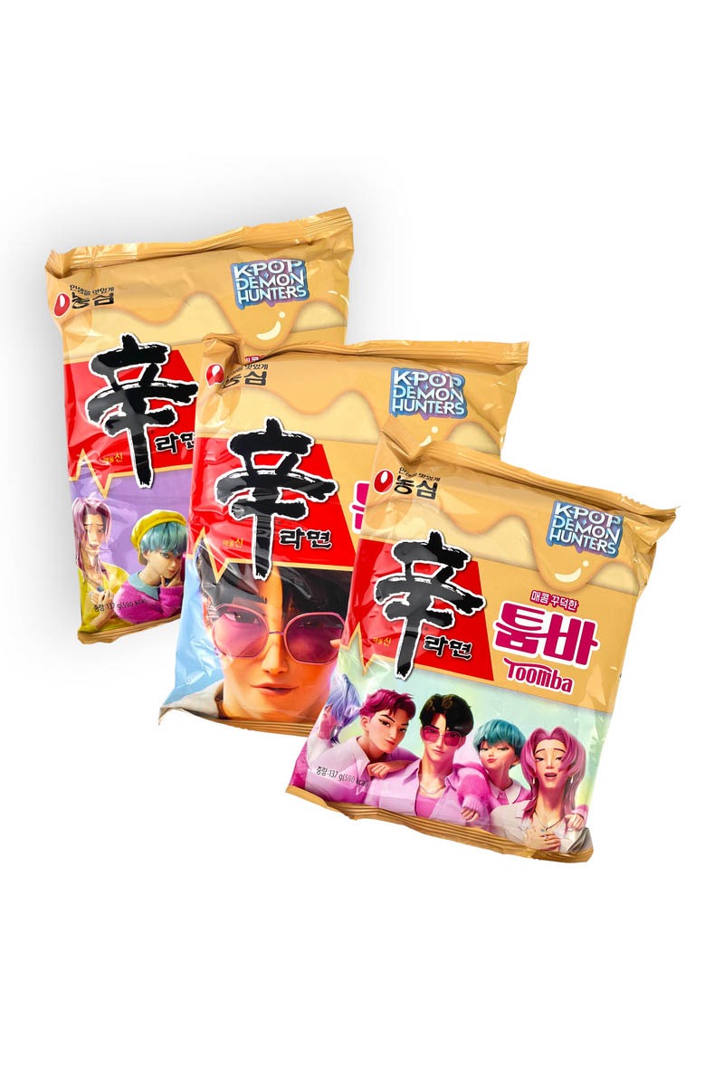 Nongshim taitei instant Shin Ramyun Toomba Stir Fry 137g - Demon Hunters Edition - imagine 3