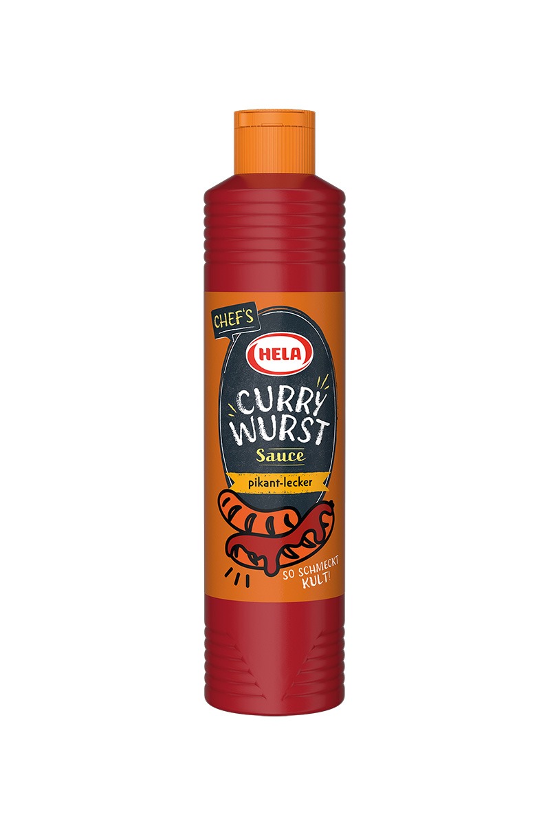 Hela Sos Curry pentru carnati, picant, 800 ml
