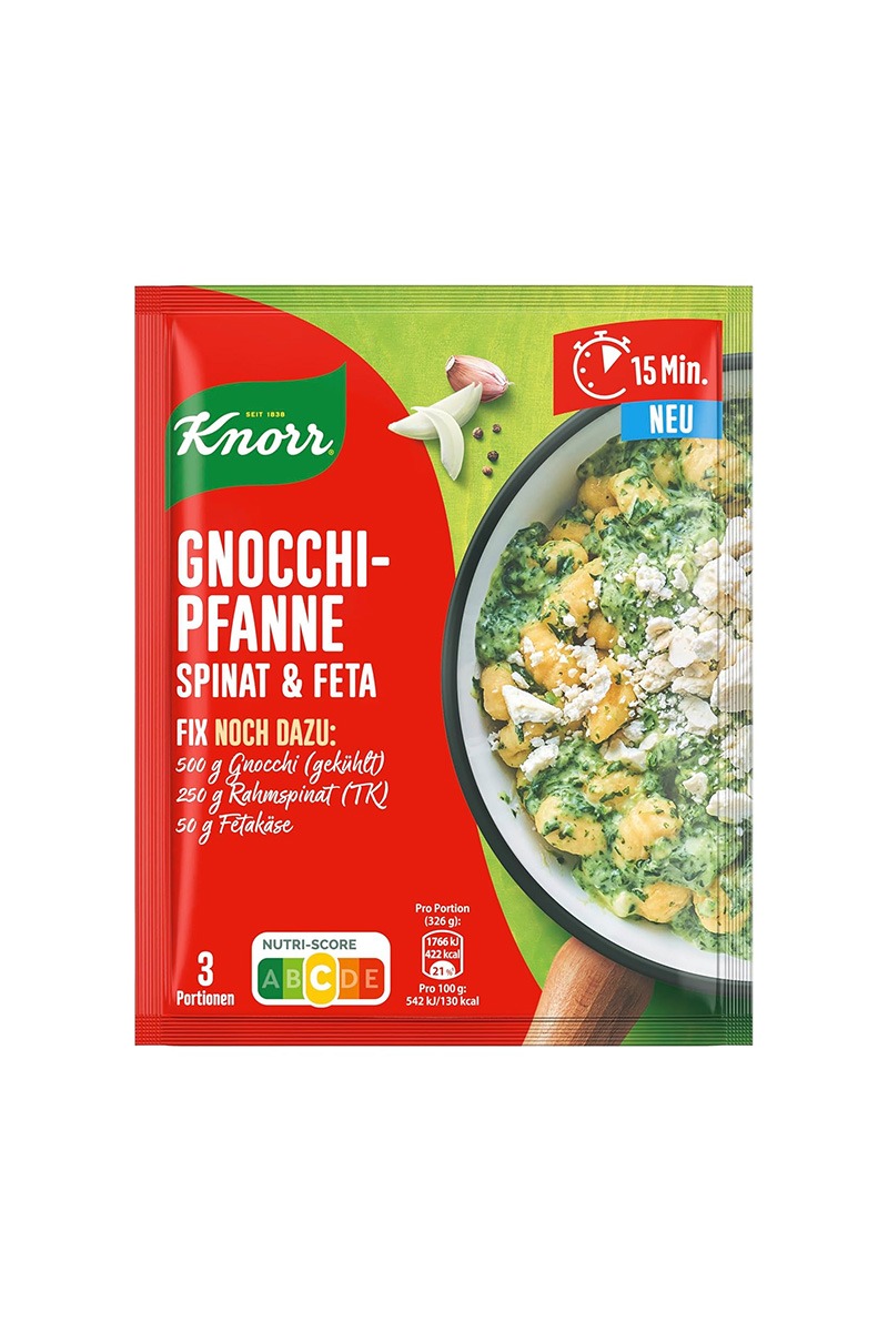 Knorr Fix condimente pentru gnocchi cu spanac si branza Feta 35g