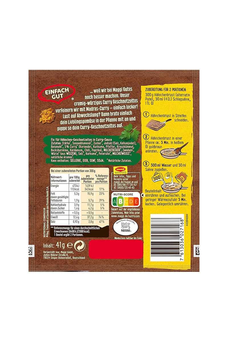 Maggi Fix pentru carne cu sos curry, 41 g - immagine 2