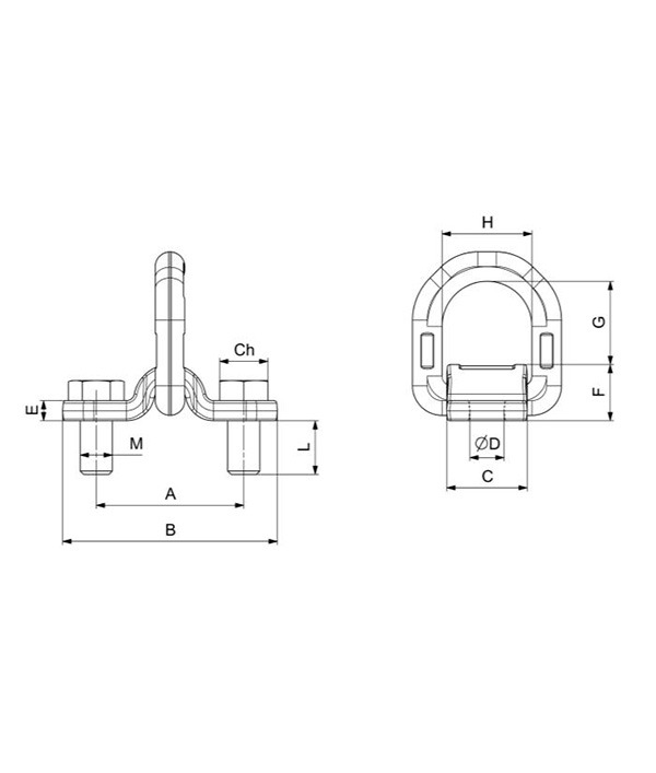Art. 836 Inel ancorare cu suruburi de fixare M27 - Afbeelding 2