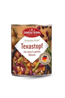 Tocanita Dreistern in stil Texas cu fasole rosie si verde 800g