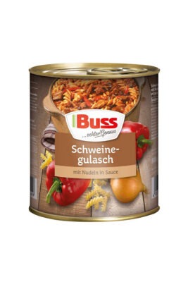 Buss Gulas de porc cu paste in sos 800g
