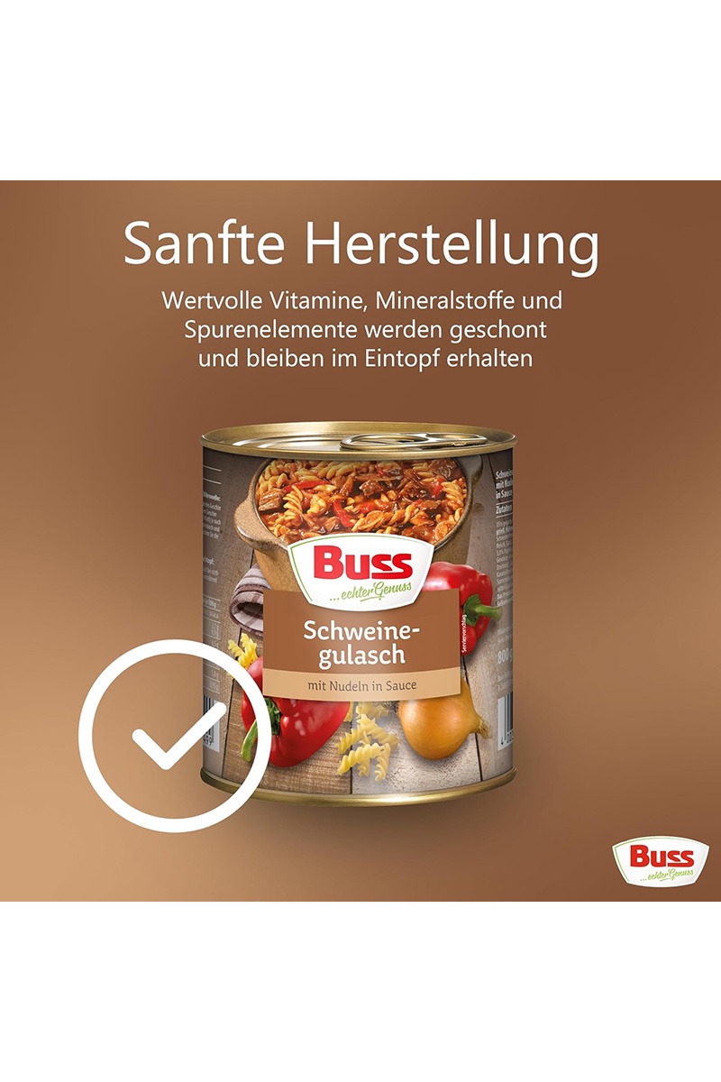 Buss Gulas de porc cu paste in sos 800g – Image 5