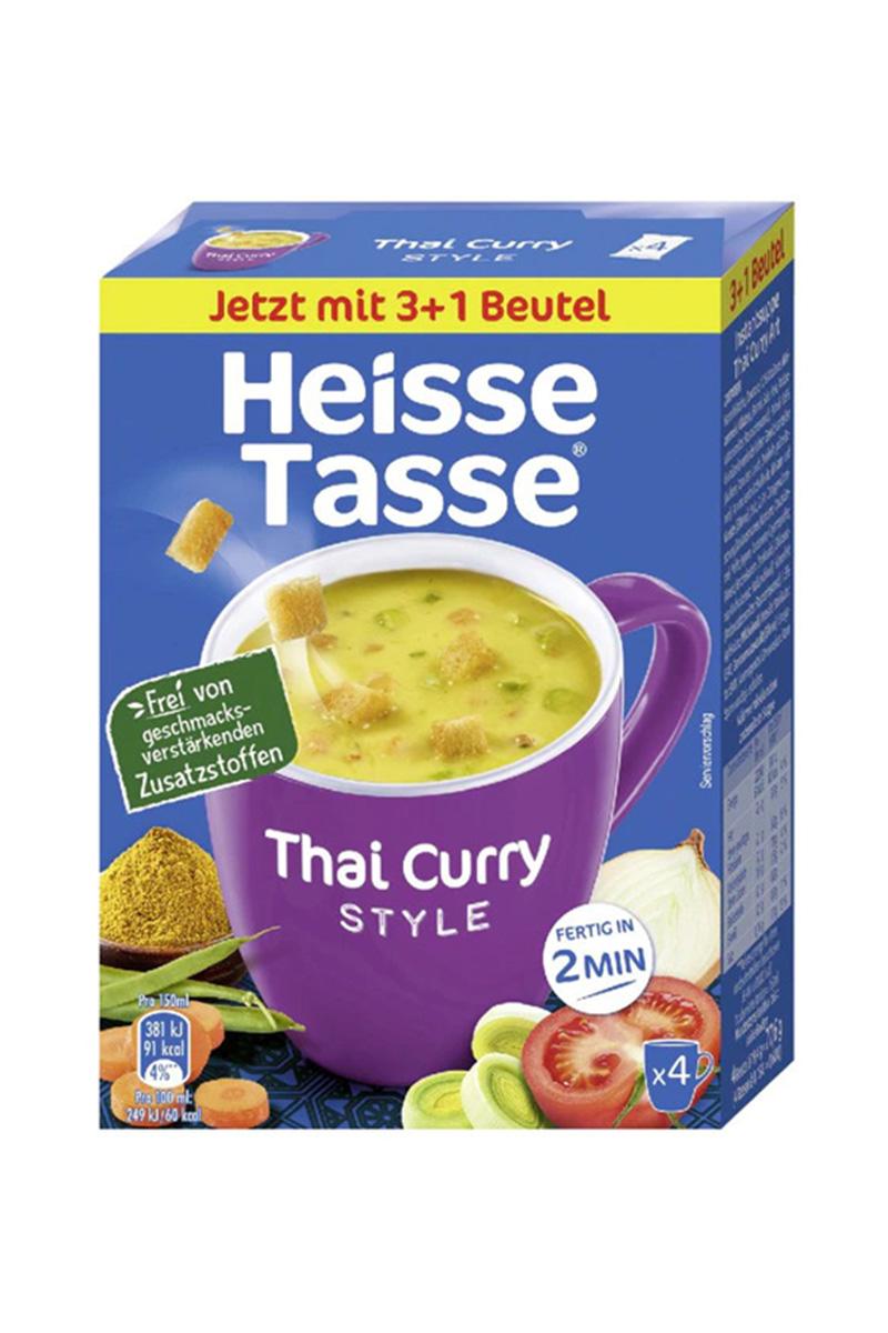 Heisse Tasse Supa instant Thai Curry 4 x 19.4 g, import Germania
