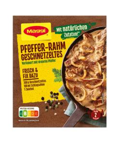 Maggi Fix pentru felii de carne in sos cremos cu trei tipuri de piper, 27 g