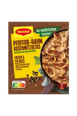 Maggi Fix pentru felii de carne in sos cremos cu trei tipuri de piper, 27 g