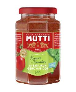 Mutti Sos pentru paste cu rosii Rossoro si busuioc genovez, 400 g