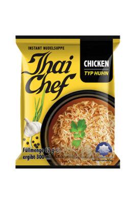 Thai Chef Instant Noodles Supa instant cu aroma de pui, 62 g